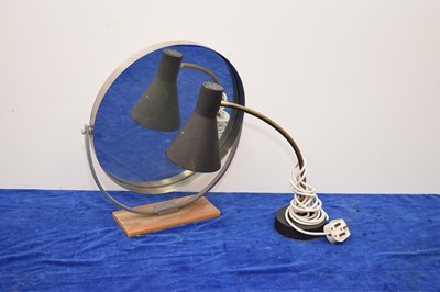 Lot 264 - A vintage adjustable lamp and a mirror on stand