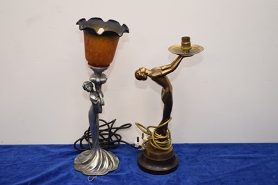 Lot 267 - Two Art Deco "Style" lamps