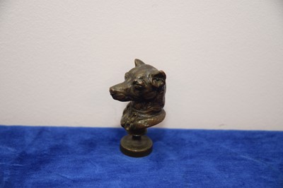 Lot 271 - A late 19th century French bronzed figural desk seal