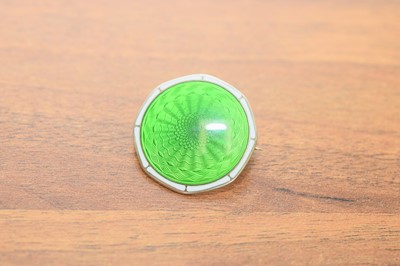 Lot 282 - An art deco Scandinavian silver and enamelled brooch