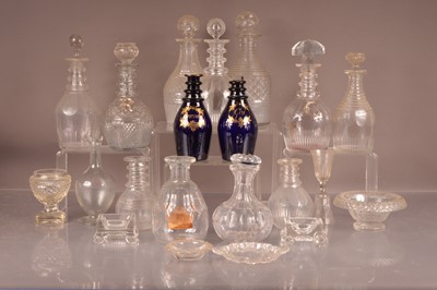 Lot 310 - A collection of Georgian and later glass decanters and other glassware