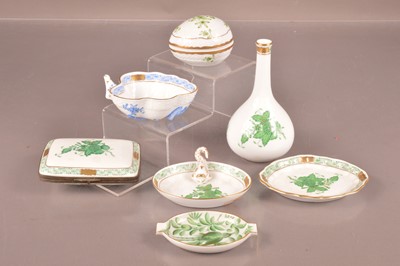 Lot 314 - A small group of Herend porcelain and similar porcelain