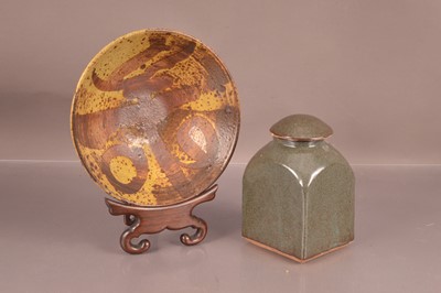 Lot 329 - St Ives studio pottery lidded caddy