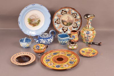 Lot 332 - A collection of Swiss Thoune pottery