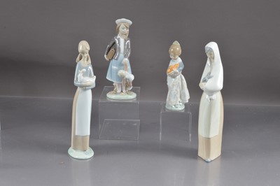 Lot 339 - Two Lladro and two Nao figurines