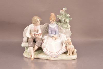 Lot 340 - A large Lladro figure group