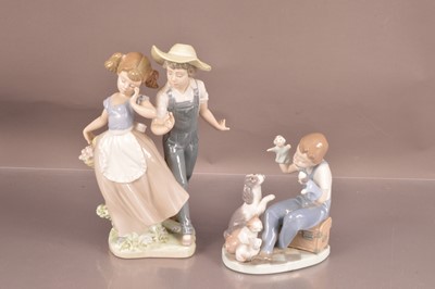 Lot 341 - Two Lladro figure groups