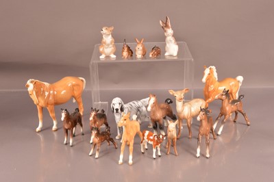 Lot 353 - A collection of Beswick and similar animal figures