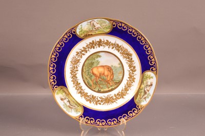 Lot 359 - A late 19th century Sevres style plate