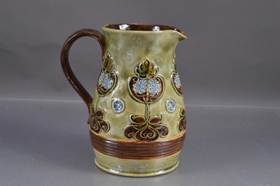 Lot 374 - A Royal Doulton jug decorated with stylised pomegranate fruits