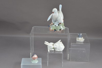 Lot 380 - A group of four Royal Copenhagen porcelain models