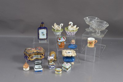 Lot 381 - A collection of various Limoges and other porcelain collectors boxes etc