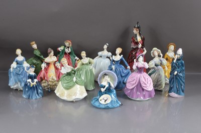 Lot 389 - Fifteen Royal Doulton ladies porcelain figures