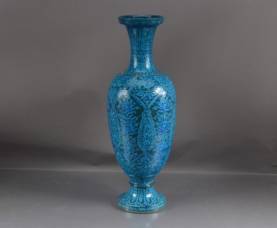 Lot 402 - A very tall late 19th Century Orientalist earthenware pottery vase