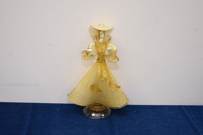 Lot 413 - A c1960s Murano style glass figure of an elegant lady