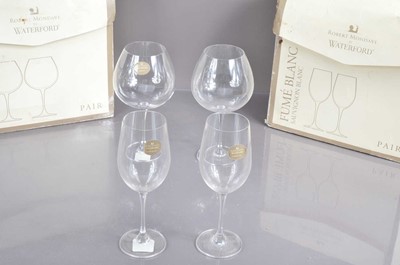 Lot 429 - Two pairs of Waterford Crystal 'Robert Mondavi' specialist wine glasses