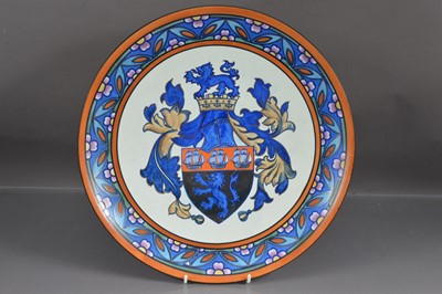 Lot 441 - An impressive wall plaque or charger with the arms of Middlesbrough