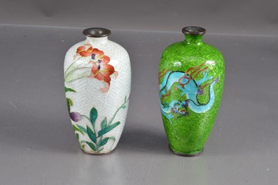 Lot 454 - Two Far Eastern cloisonne vases