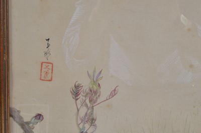 Lot 456 - Chinese painting after Li Di (1100-1197) "Two pheasants with tree peony"