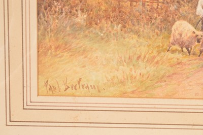Lot 488 - Paul Bertram (British 1868-1951) "Shepherd With Sheep"