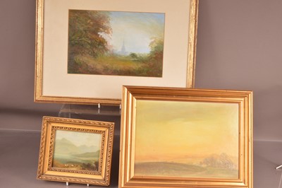 Lot 510 - Three framed English School oil on panel paintings