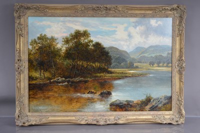 Lot 538 - William Langley (1852 - 1922) "River Landscape"