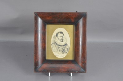 Lot 546 - A late 19th century pen & ink drawing of Alexander Farnese, Duke of Parma