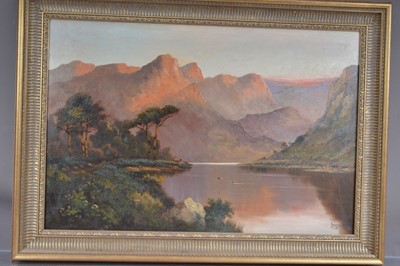 Lot 568 - Jack M. Ducker (1877–1968) "A Loch At Sunset"