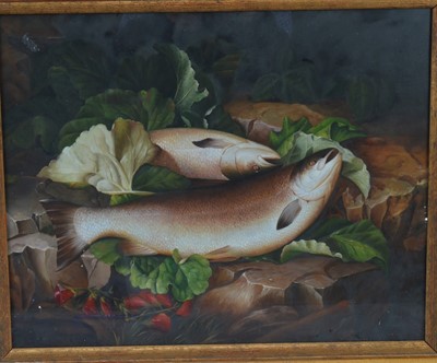 Lot 576 - 20th Century British School "Two Trout on a River Bank"