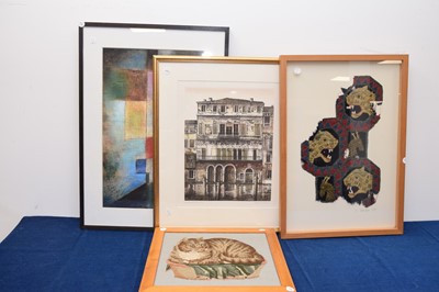 Lot 594 - Four framed artworks