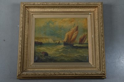 Lot 606 - Oil on Canvas Maritime Scene