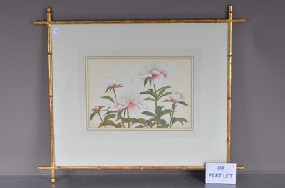 Lot 613 - Two Japanese Floral Woodblock prints