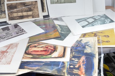 Lot 679 - A portfolio with a quantity of original artists' prints and works on paper