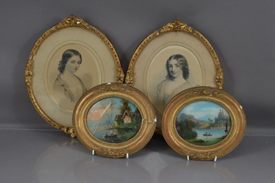 Lot 682 - A small pair of Regency period watercolours