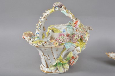 Lot 9 - A 20th century Continental porcelain handled basket
