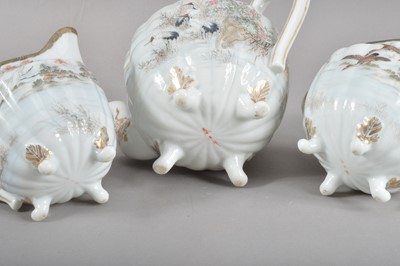 Lot 24 - A 20th century Japanese porcelain three-piece tea set