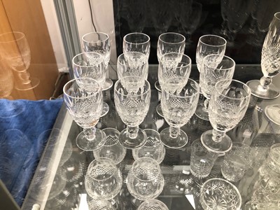 Lot 34 - A collection of c1980s Waterford Crystal Colleen pattern drinking glasses and other cut glass crystal