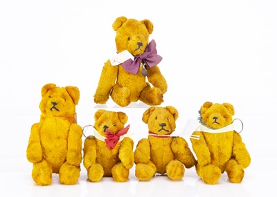 Lot 133 - Five small German Teddy Bears