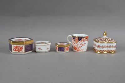 Lot 77 - Four Royal Crown Derby bone china boxes