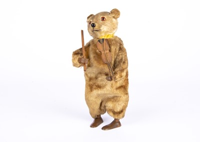 Lot 38 - A 1920s German clockwork Teddy Bear violinist