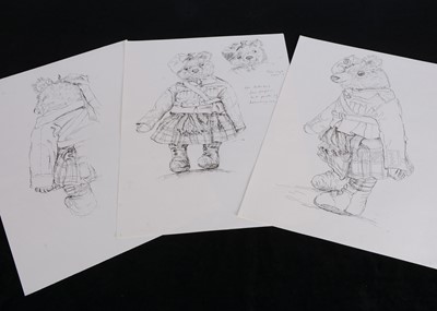 Lot 60 - Four original pen and ink studies of the Captain Hay in previous lot