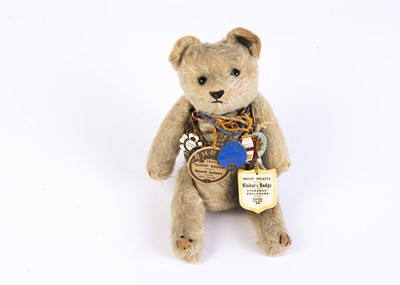 Lot 63 - ‘Pery’, a very rare Steevans Manufacturing Teddy Bear with button in ear, circa 1918