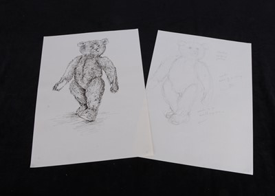 Lot 90 - An original pen and ink studies Othello Witney’s black Steiff Teddy Bear