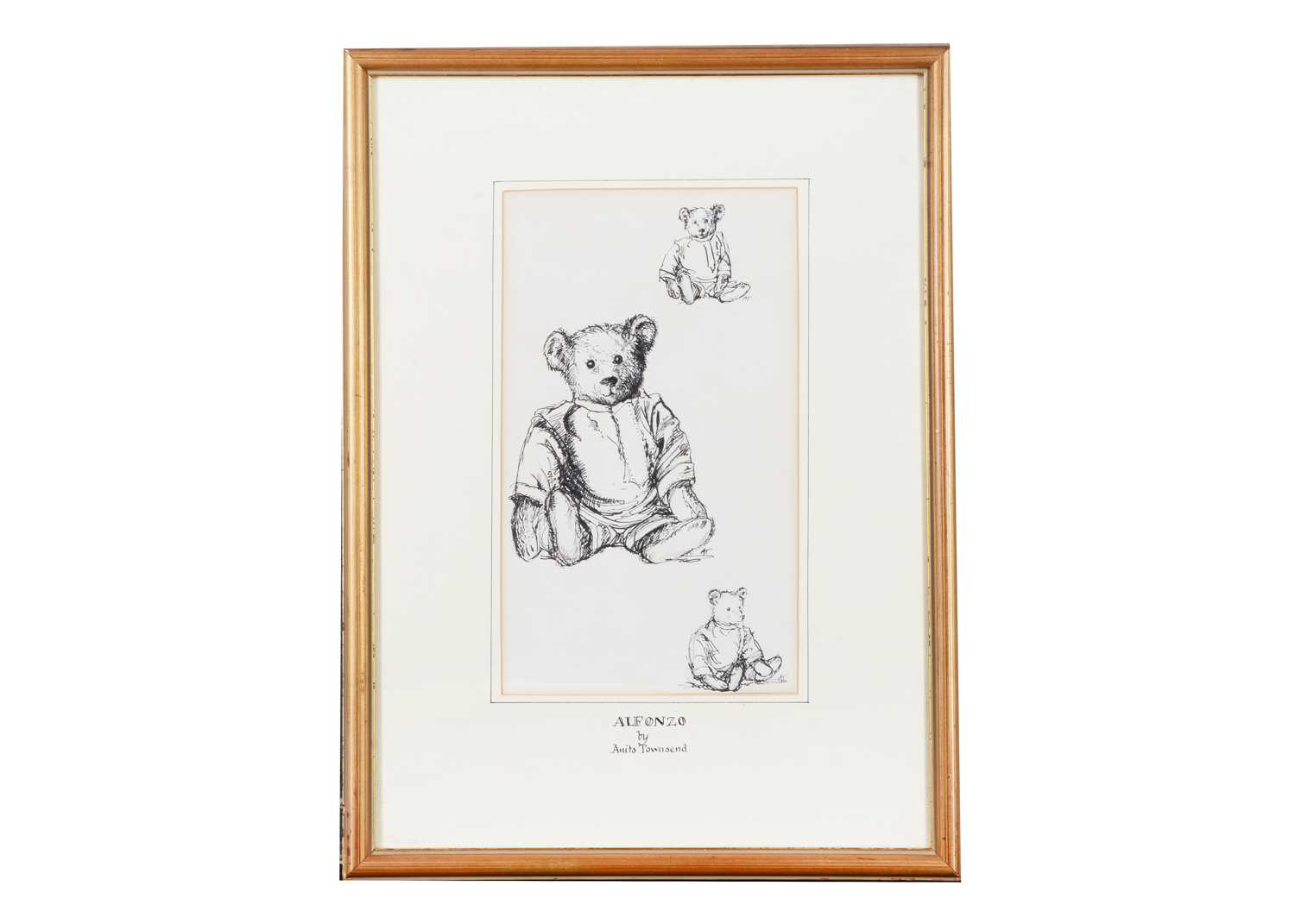 Lot 110 - A pen and ink sketch of Alfonzo by Anita Townsend