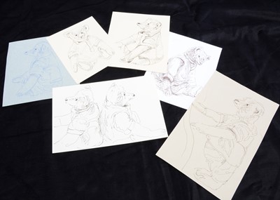 Lot 120 - A watercolour portrait of Alfonzo