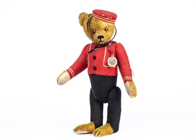 Lot 131 - A rare Schuco yes/no Bellhop Teddy Bear, circa 1926