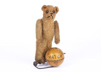 Lot 133 - A rare Schuco clockwork football playing Teddy Bear, 1920s