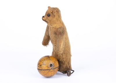 Lot 133 - A rare Schuco clockwork football playing Teddy Bear, 1920s