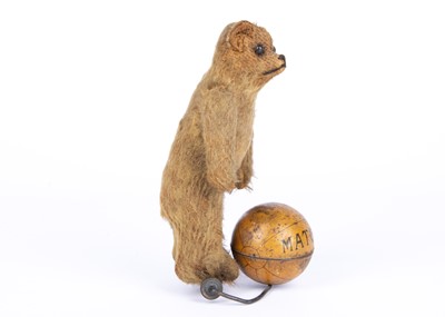 Lot 133 - A rare Schuco clockwork football playing Teddy Bear, 1920s