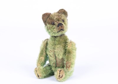 Lot 137 - A Schuco green mohair Teddy Bear compact Teddy Bear, 1920s